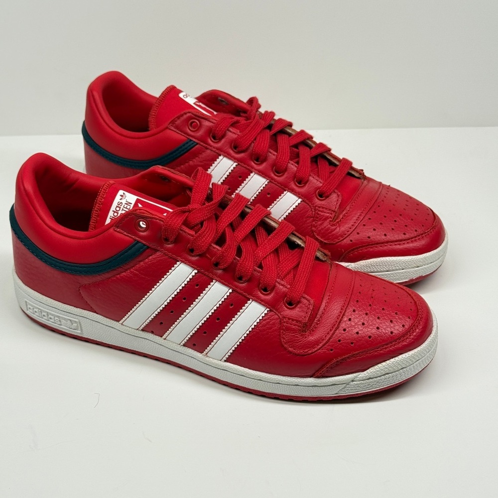 Adidas Top Ten RB Low Sneaker Lace Up Red Leather Casual Comfort Size 10.5